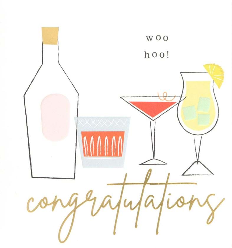 Cocktails Congratulations Card