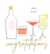 Cocktails Congratulations Card