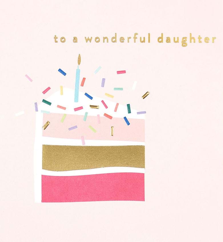 Cake Slice Daughter Birthday Card