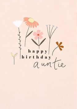 Fleur Auntie Birthday Card