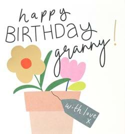 Plant Pot Grandma Birthday Card