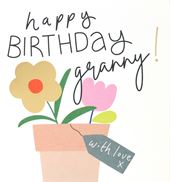 Plant Pot Grandma Birthday Card