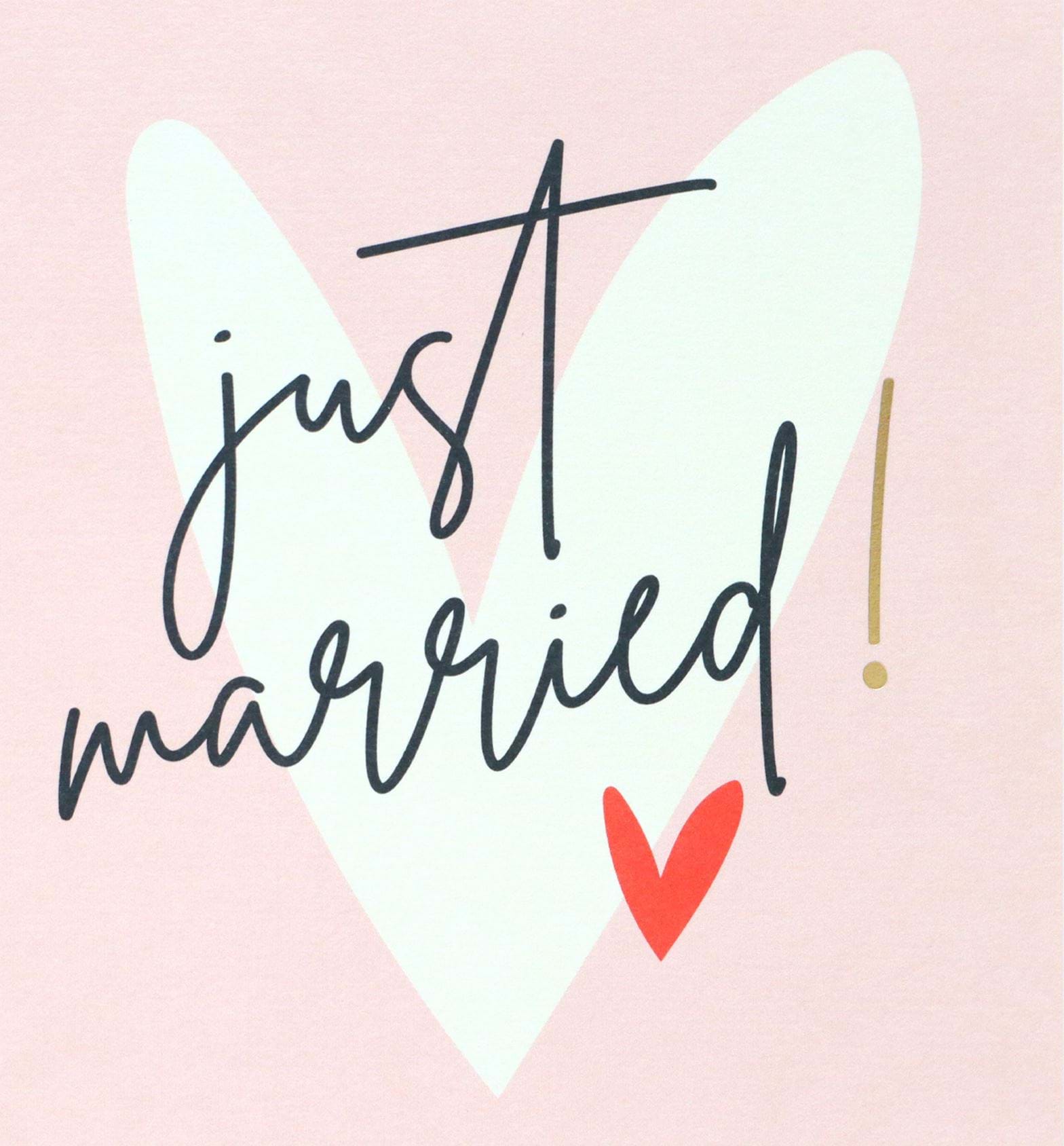 Just Married Wedding Card