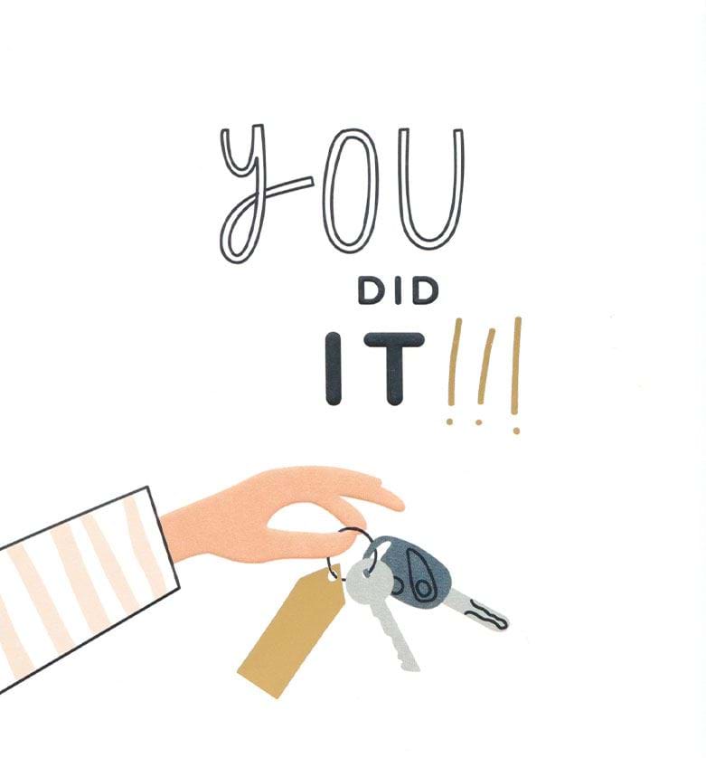 You Did It Driving Congratulations Card