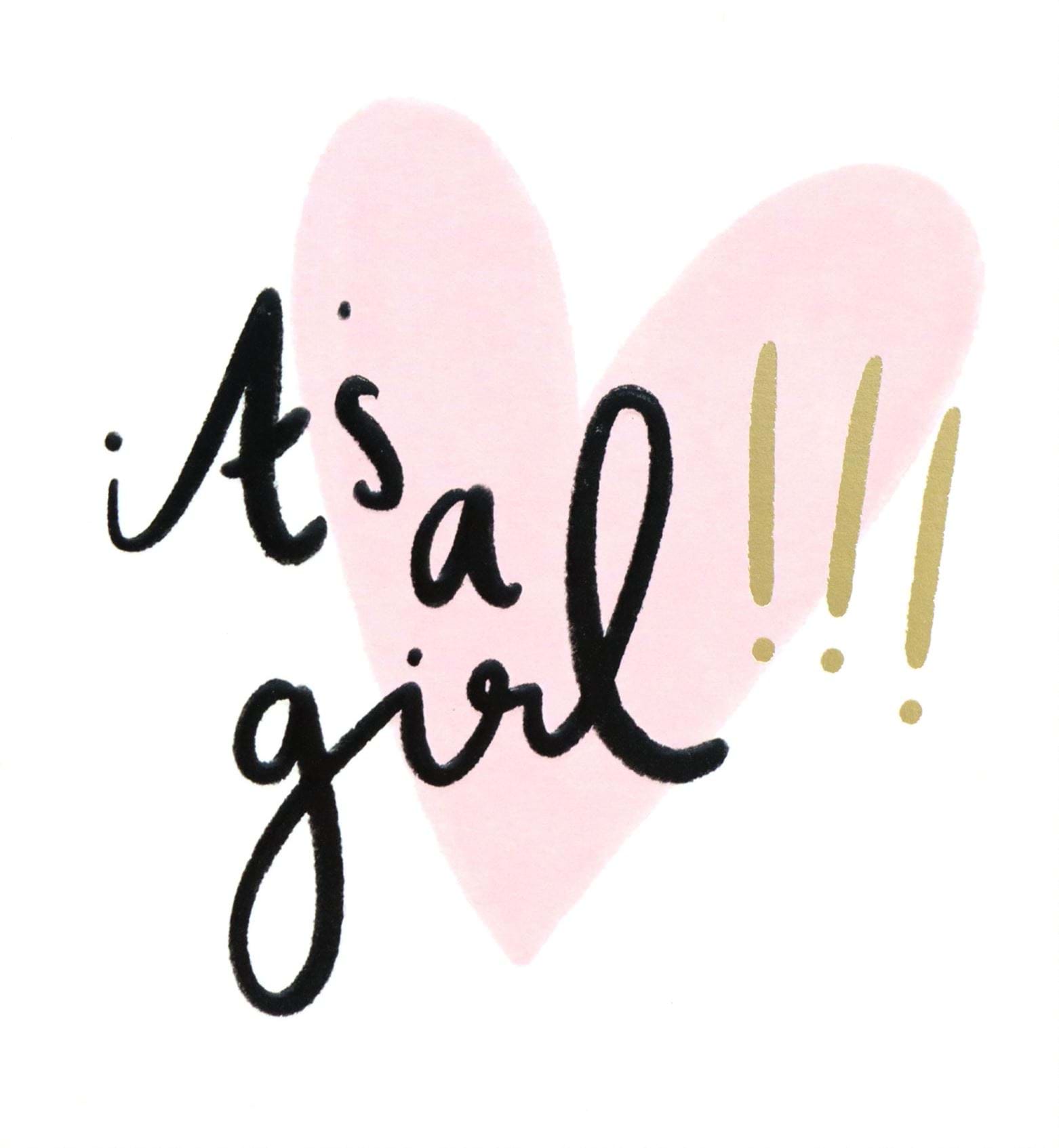 It's A Girl New Baby Card