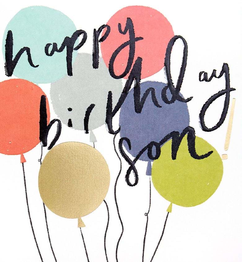 Balloons Son Birthday Card