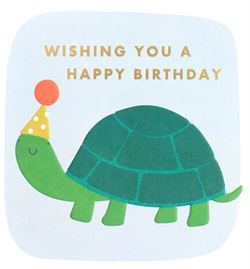 Party Tortoise Birthday Card