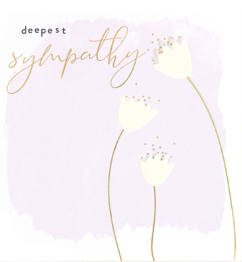 White Flower Sympathy Card