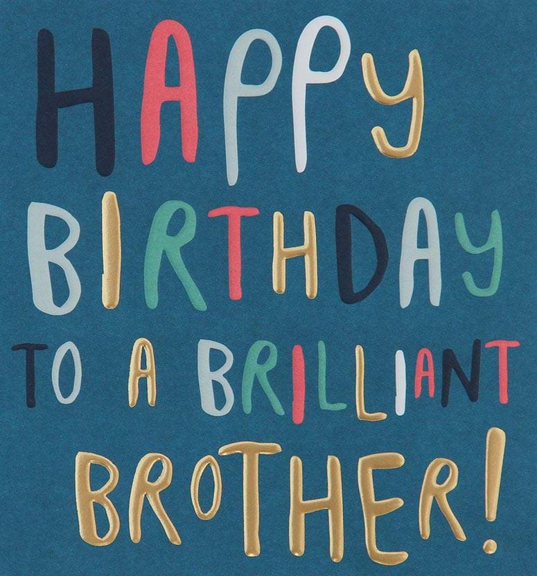 Brilliant Brother Birthday Card