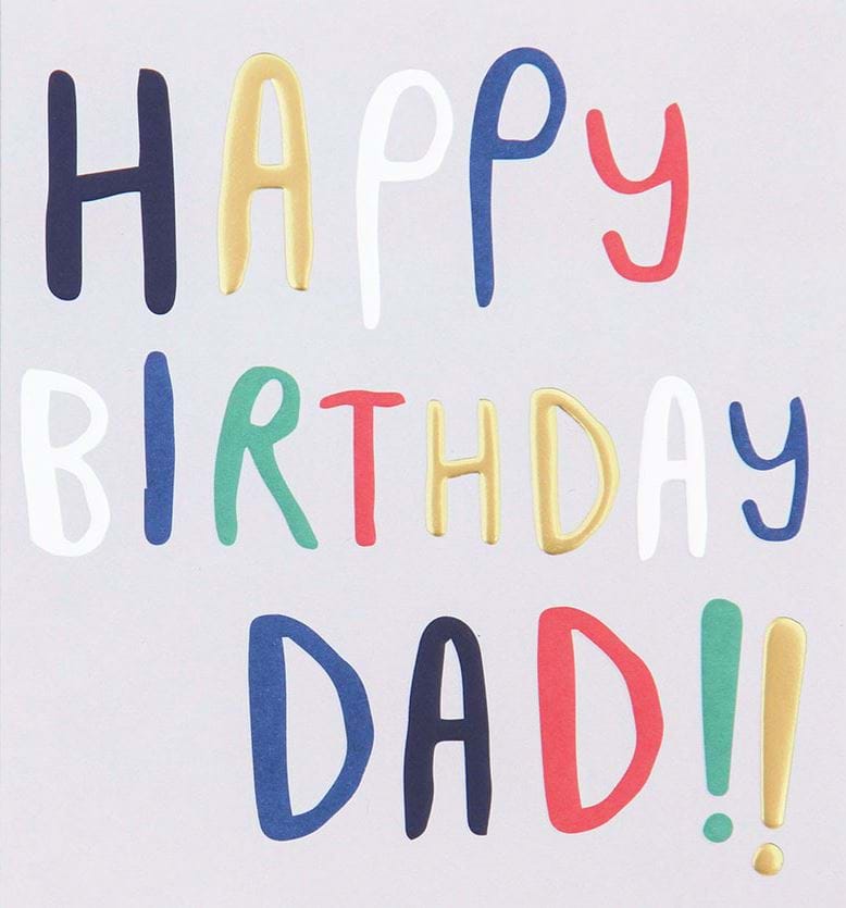 Colourful Dad Birthday Card