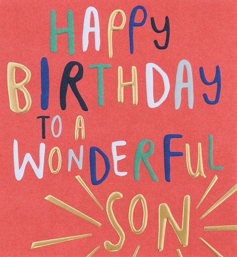 Wonderful Son Birthday Card