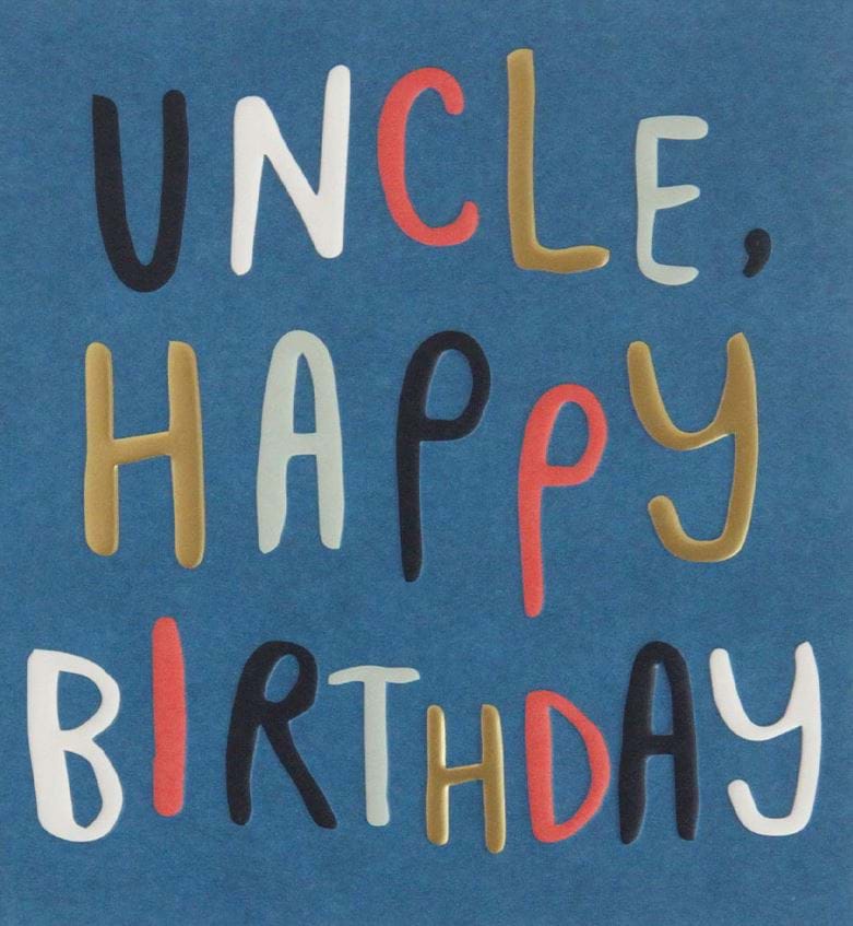Blue Uncle Birthday Card