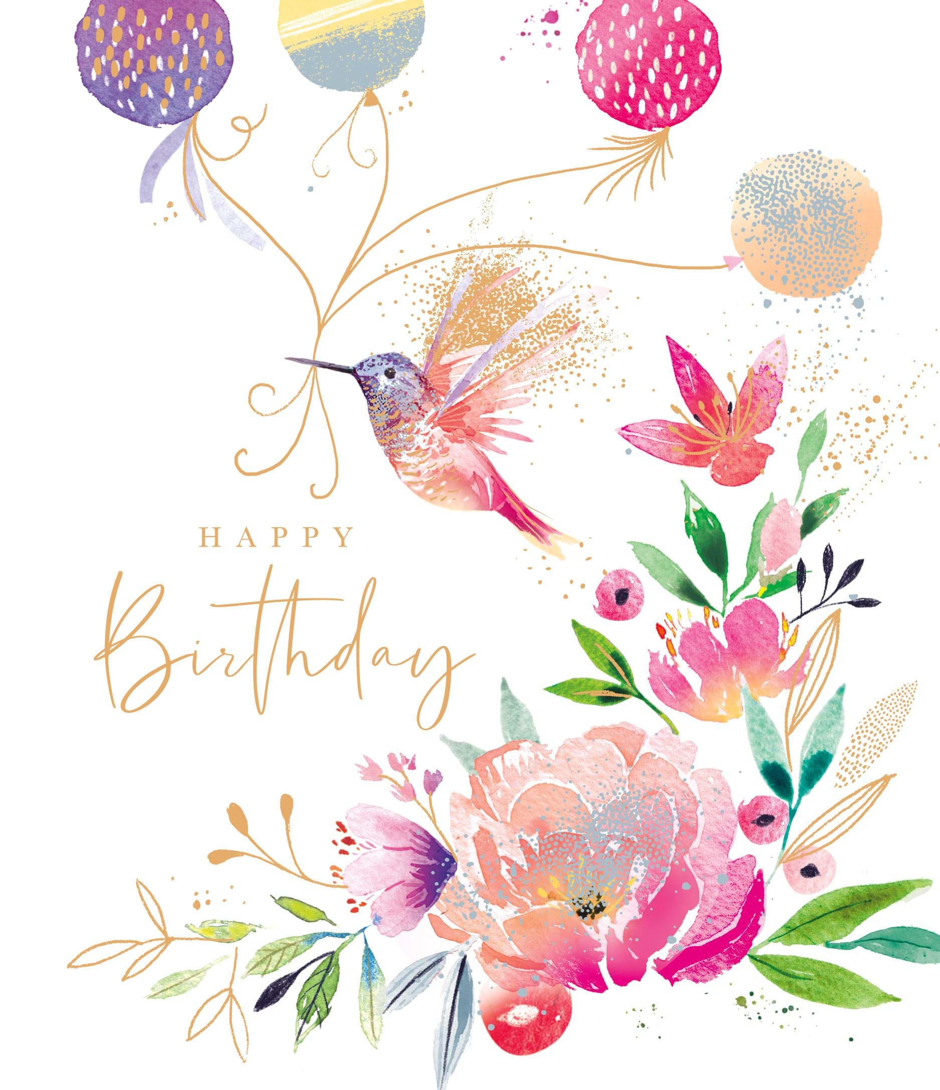 Hummingbird Birthday Card