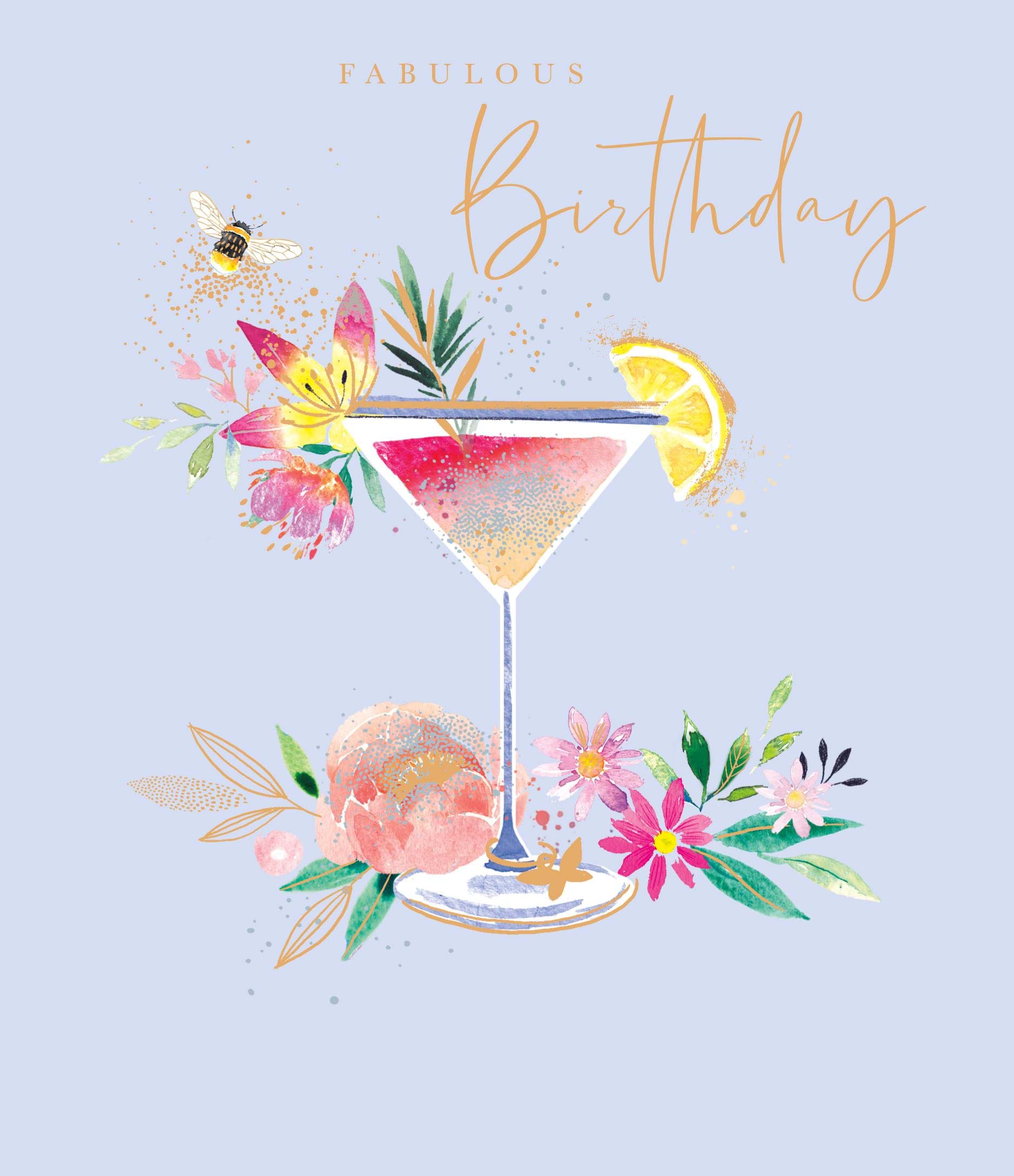 Cocktail Birthday Card