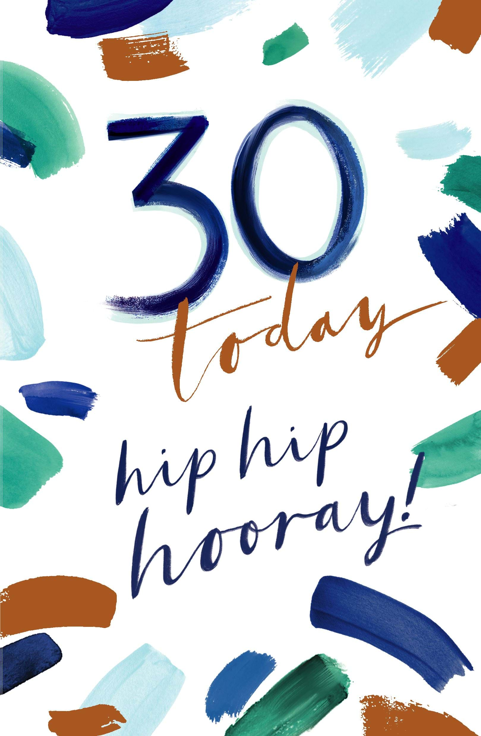 Hip Hip Hooray 30th Birthday Card