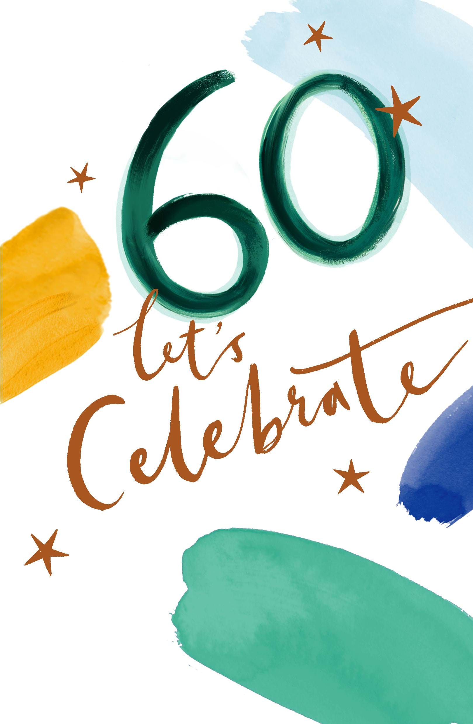 Let's Celebrate 60th Birthday Card