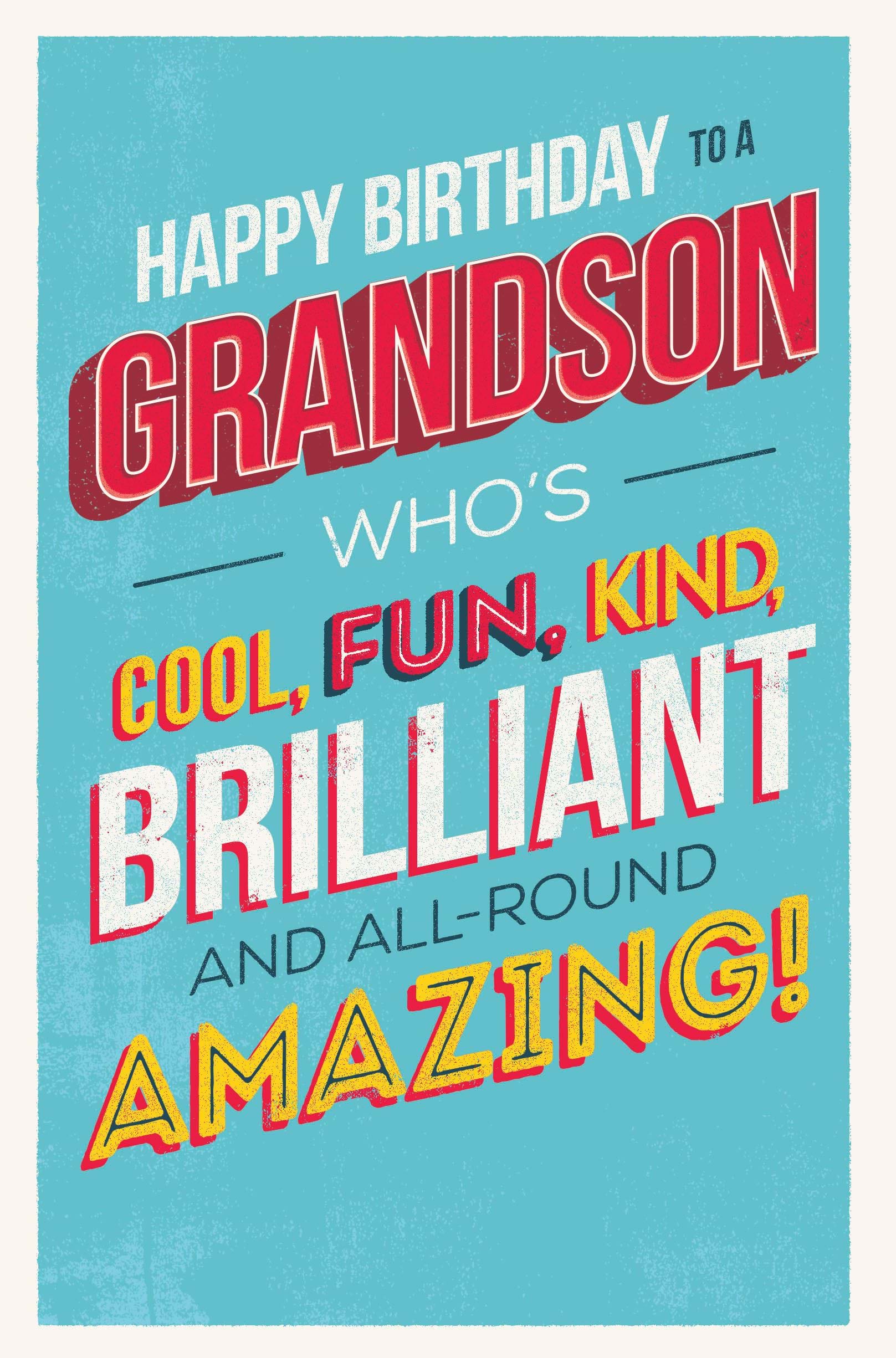 All Round Amazing Grandson Birthday Card