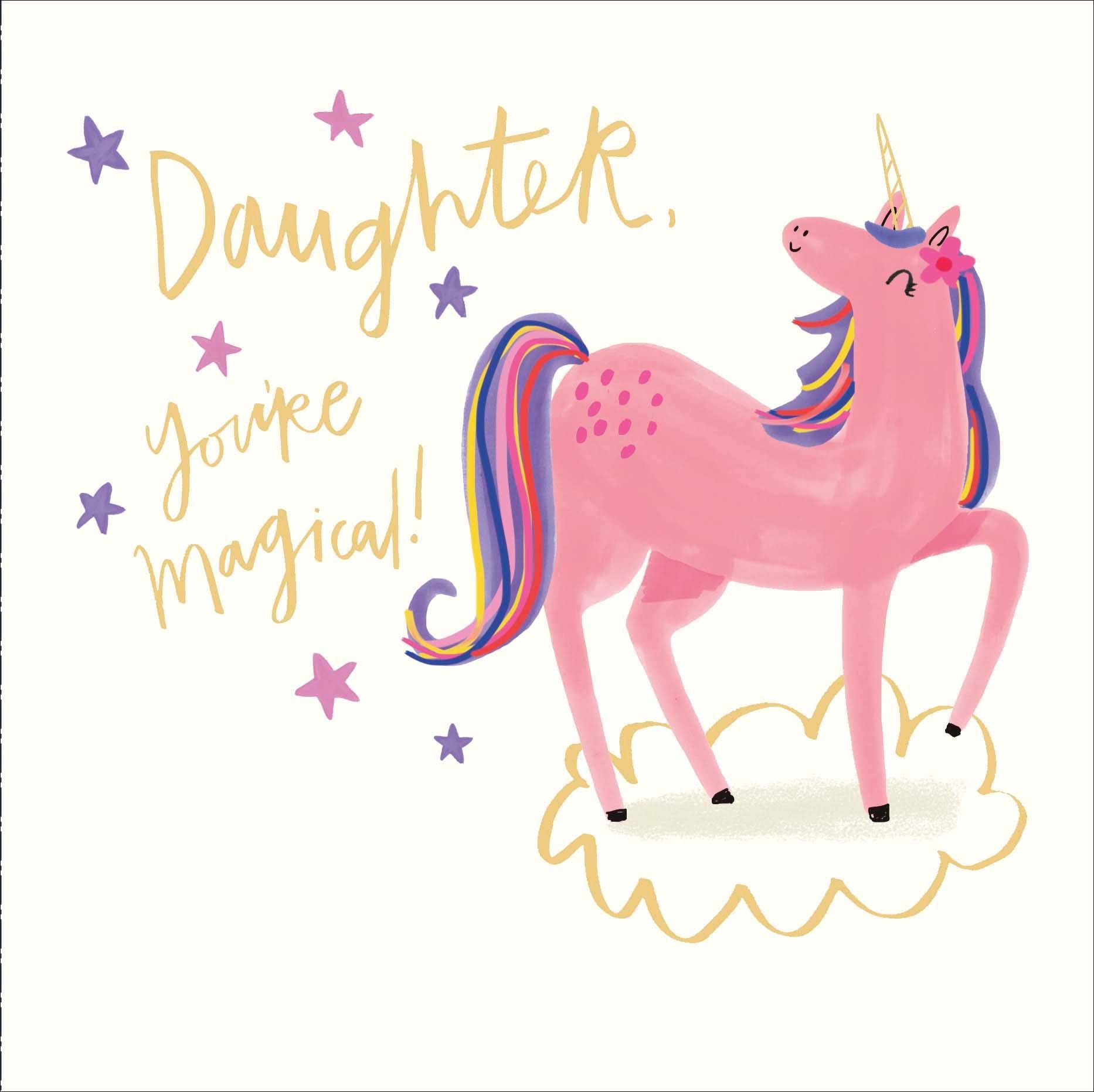 Unicorn Daughter Birthday Card