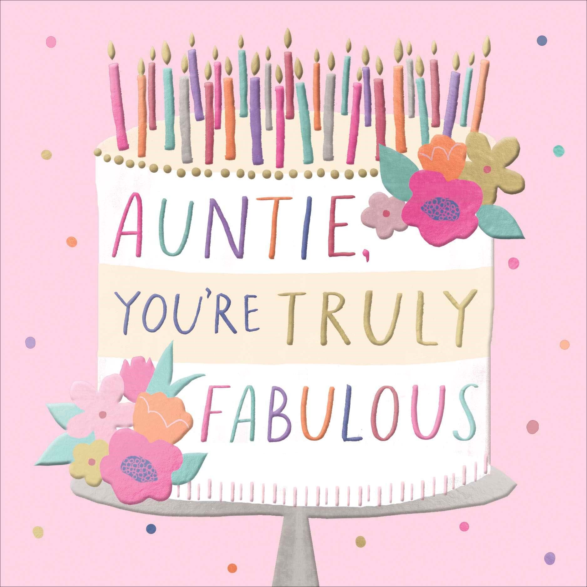 Truly Fabulous Auntie Birthday Card
