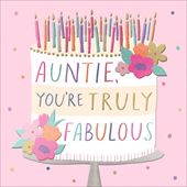 Truly Fabulous Auntie Birthday Card