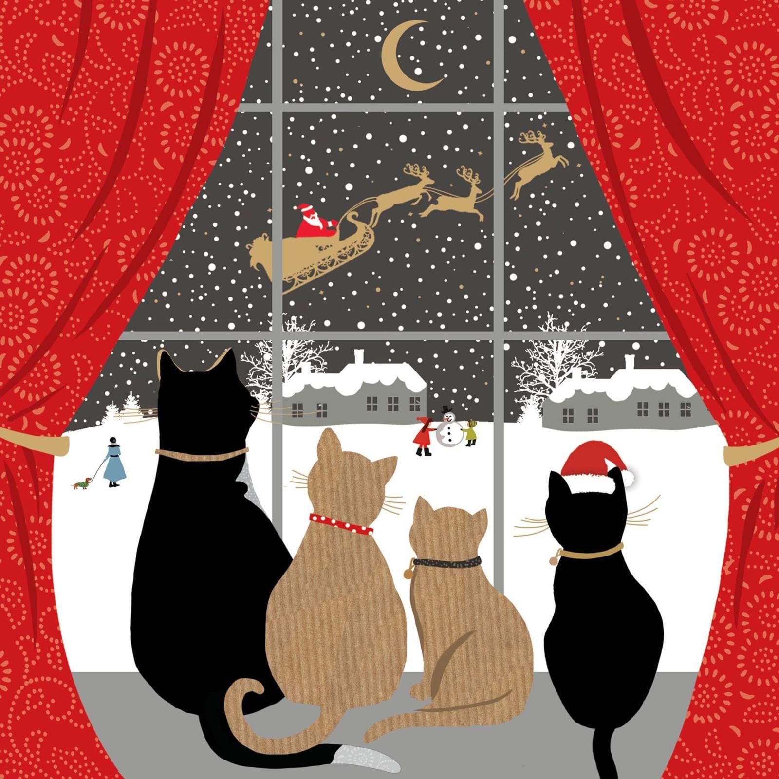 Festive Felines Christmas Card