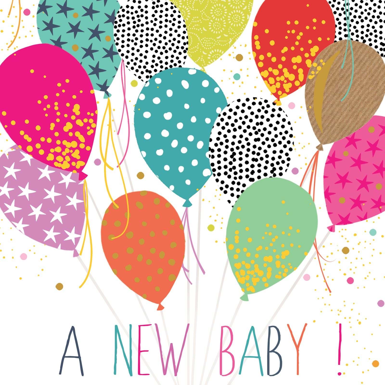 Balloons New Baby Card