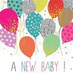 Balloons New Baby Card