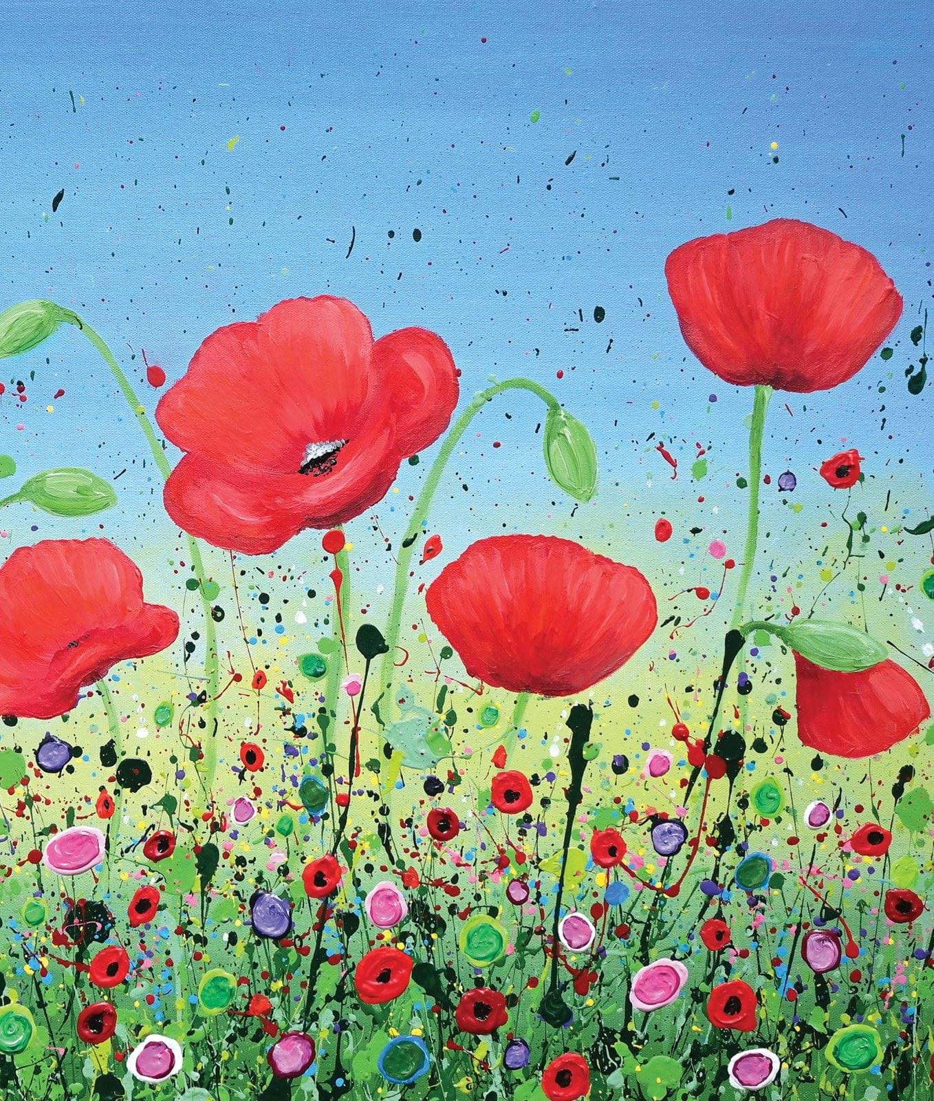 Dancing Poppies Greeting Card