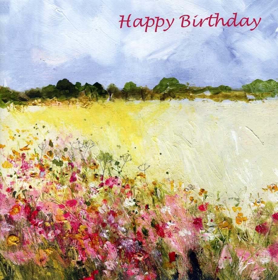 Summer Meadow Birthday Card