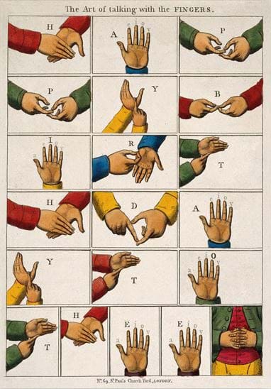 Talking Fingers Greeting Card