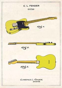 Fender Guitar Greeting Card