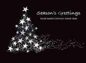Dazzling Star Tree - Front Personalised Christmas Card