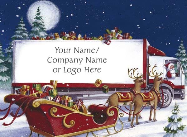 Parcel Express - Front Personalised Christmas Card