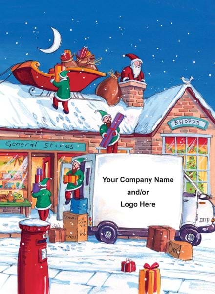 Christmas Couriers - Front Personalised Christmas Card