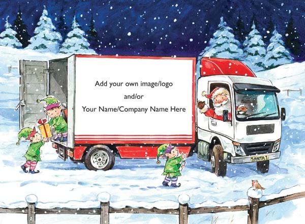 Santa's Helpers - Front Personalised Christmas Card