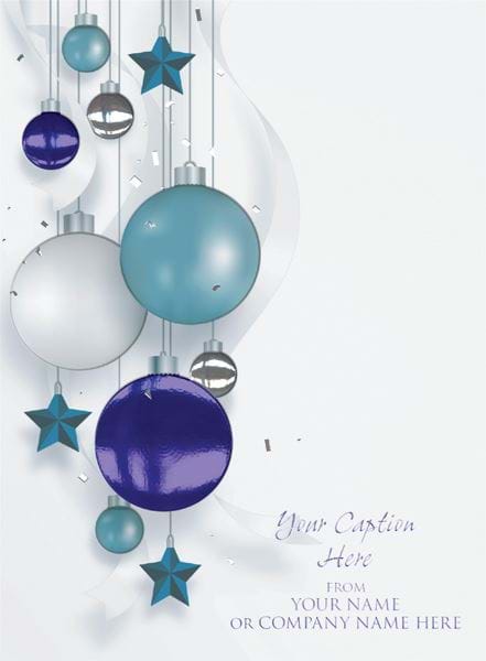 Decorated Ornaments - Front Personalised Christmas Card