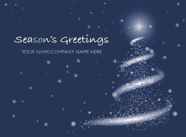 Christmas Stars Front Personalised Christmas Card