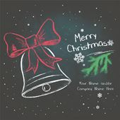 Christmas Bell - Front Personalised Christmas Card