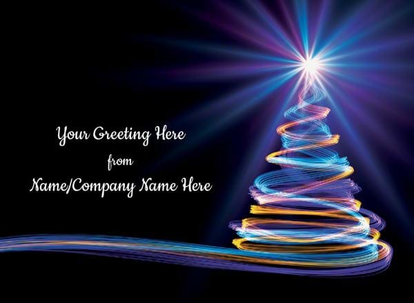 Neon Tree - Front Personalised Christmas Card