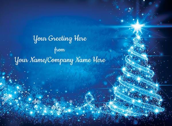 Magical Tree - Front Personalised Christmas Card