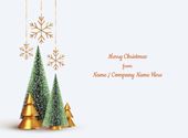 Christmas Pines - Front Personalised Christmas Card
