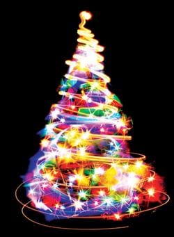 Festive Lights - Personalised Christmas Card