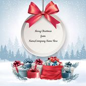 Presents & Decorations - Front Personalised Christmas Card