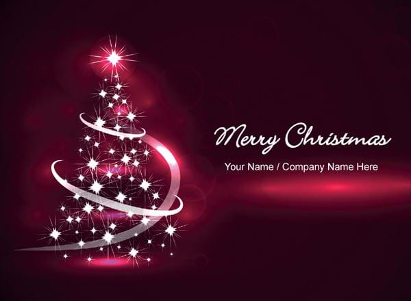 Bright Lights - Front Personalised Christmas Card
