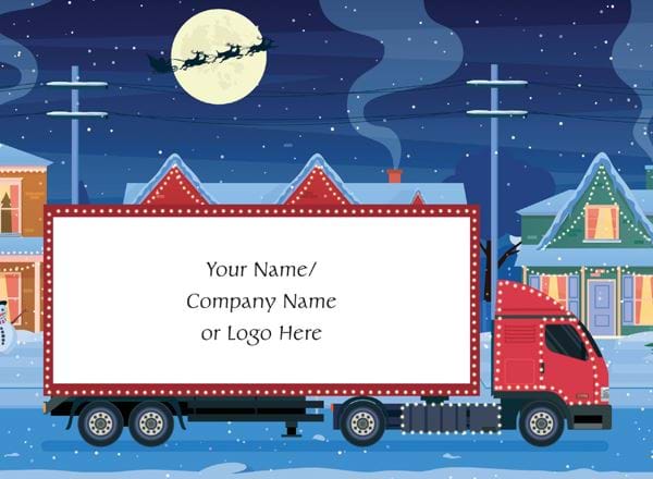 Night Time Deliveries - Front Personalised Christmas Card
