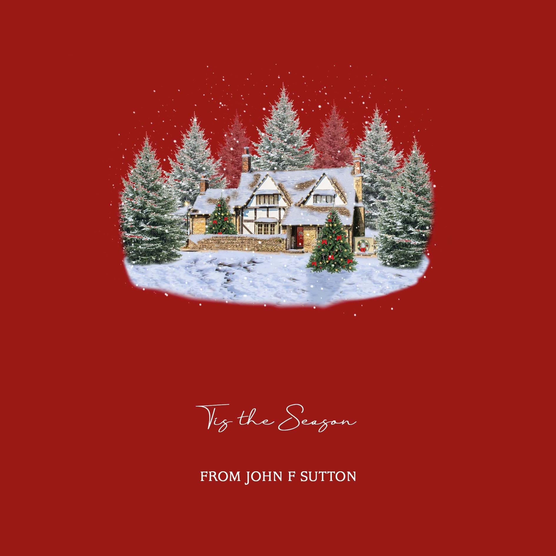 Little Cottage - Front Personalised Christmas Card