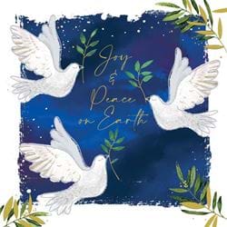 White Doves - Personalised Christmas Card