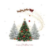 Flying Over The Trees - Personalised Christmas Card