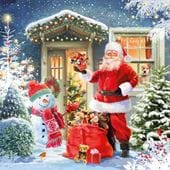 Santa's Visit - Personalised Christmas Card
