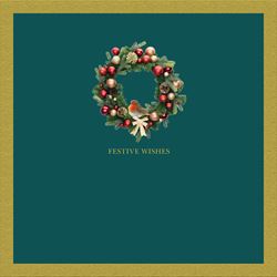 Mini Wreath - Personalised Christmas Card